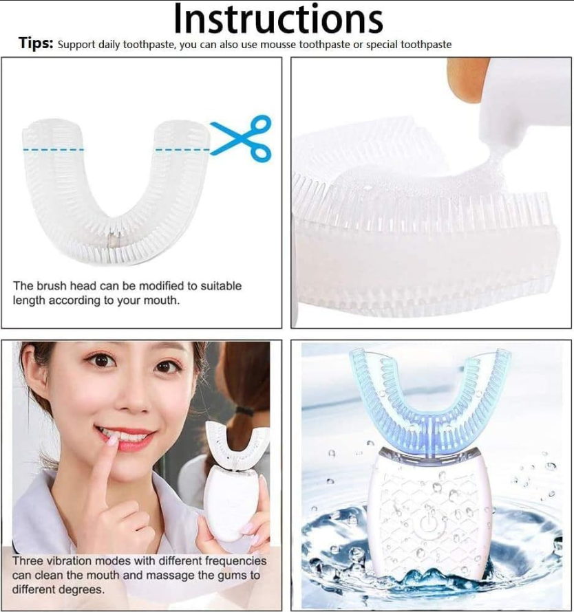 Brosse à dents électrique entièrement automatique type U 360 °